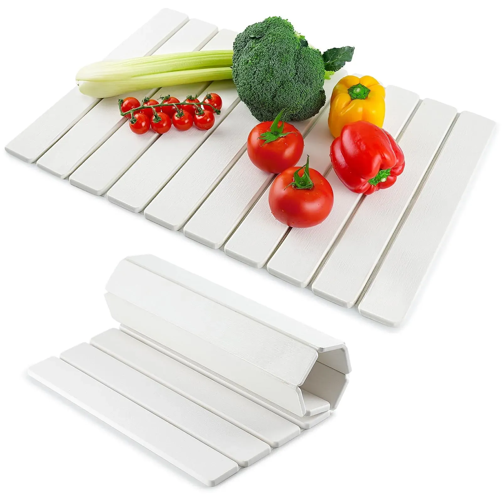 Stone Dish Drying Mat, Diatomaceous Earth, 24 by 16 Inches, White (2-Pack)